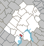 Disraeli (city) Quebec location diagram